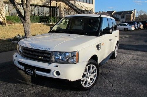 2007  range rover sport hse navi leather white heated seats dvd screens clean!