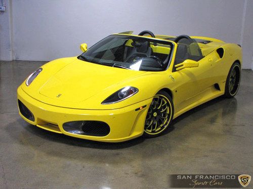 2006 ferrari 430 spider f1 yellow/black daytonas shields carbon stitching bt