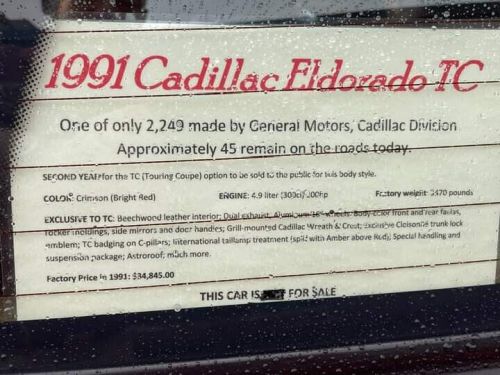 1991 cadillac eldorado touring coupe