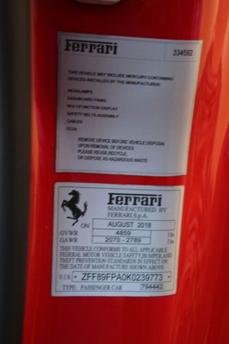 2019 Ferrari Other, US $199,500.00, image 11