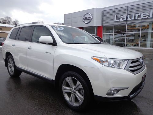 2012 highlander limited 4wd nav heated leather moonroof rear camera 3rd row