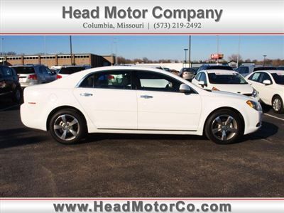 2012 chevrolet malibu 4dr sdn lt low miles sedan auto, gas, warranty, 2.4l white