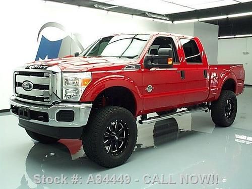 2011 ford f-250 crew 4x4 lift diesel rear cam 20's 48k texas direct auto