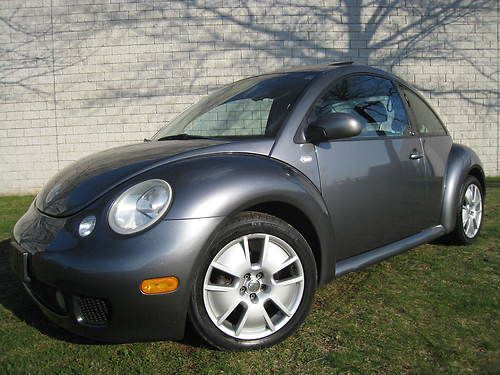 No reserve! clean carfax! leather! sunroof! 28 mpg! vw bug hatchback cpe 2dr fwd