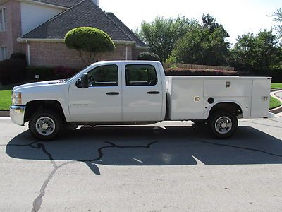 08 chev silverado 2500hd 4x4 crew cab utility bed automatic 6.0l gas