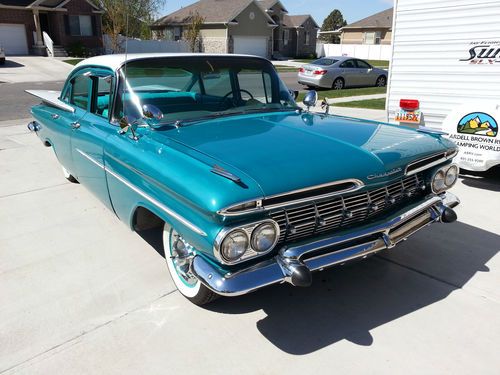 1959 chevrolet biscayne 4dr v6 fully restored with many impala options