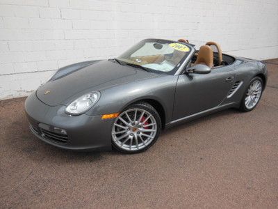 '07 porsche boxster s cabriolet, immaculate, atlas gray/blk leather, must see!!!