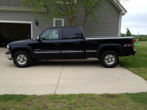 2002 chevrolet silverado 1500 hd ls crew cab pickup 4-door 6.0l black