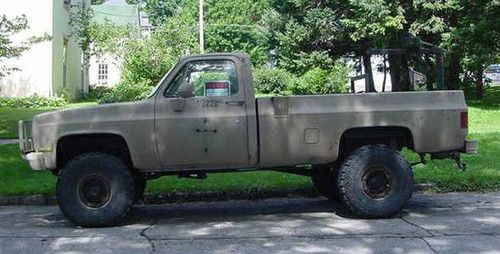 1984 m1008 cucv truck - chevy 1 ton 6.2 diesel 4x4 j code diesel, lifted