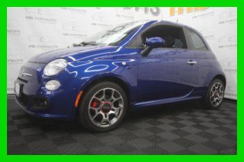 2012 fiat sport edition factory warranty leather sunroof bluetooth blue w/46k mi