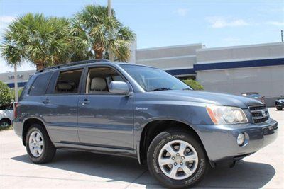 2002 bluegrey toyota highlander 4door sedan