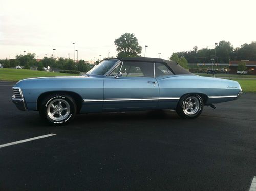 327 v8, automatic, convertible, restored, nantucket blue, clean, nice!