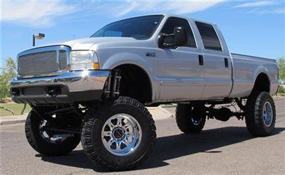 **no reserve** 2003 ford f250 xlt lifted 7.3l diesel crew 4x4 az clean low miles