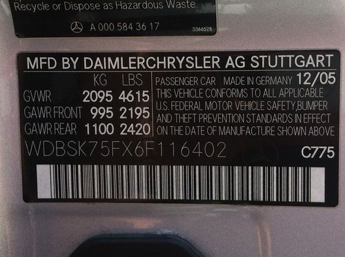 2006 Mercedes-Benz SL500 Base Convertible 2-Door 5.0L, US $20,500.00, image 18