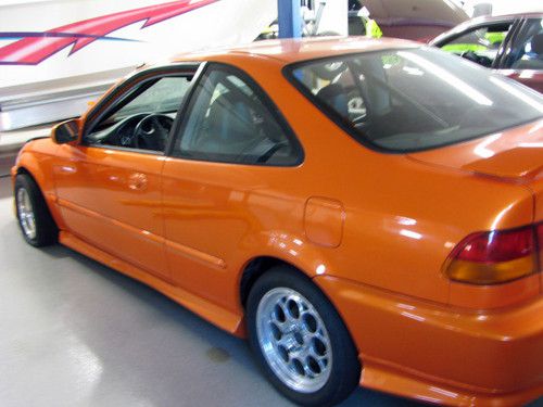 Honda civic ex coupe street strip drag show race b18 turbo gsr garrett aem hks