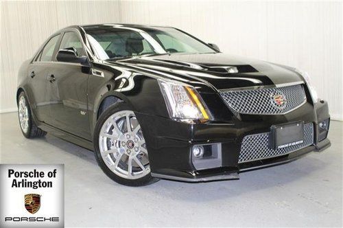 Cts v bose audio black sedan automatic chrome wheels low miles cadillac