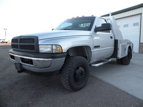 2002 dodge ram 3500 4x4 5.9 diesel regular cab 6 speed manual st flatbed dually