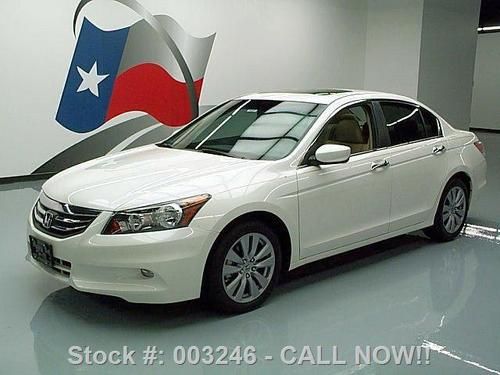 2011 honda accord ex-l v6 sedan sunroof htd leather 9k texas direct auto