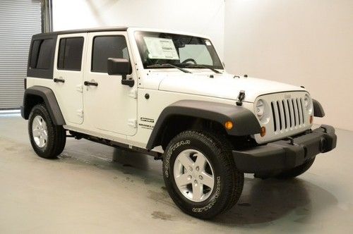 New 2013 jeep wrangler unlimited sport 4x4 hard top power free shipping