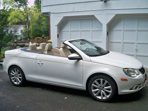 2009 volkswagen eos  white komfort conv lo mil orig owner