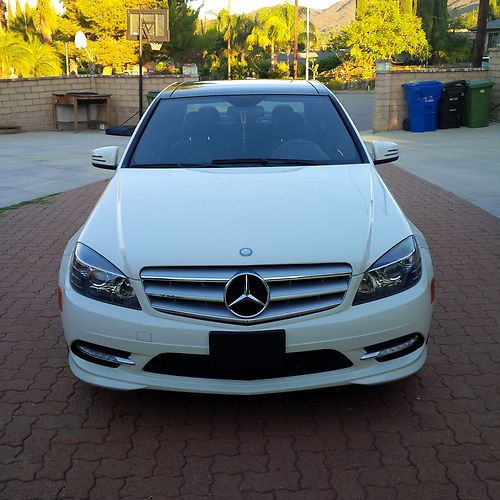 2011 mercedes-benz c300 white sport amg wheels