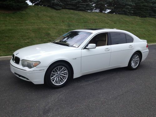 2003 bmw 745li- alpine white-clean car fax-this is what dreams are made of!!!!!!