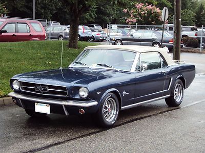 1965 ford mustang conv. / 289-v8 / hurst 4-speed / factory a/c / no reserve!