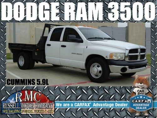 04 dodge ram 3500 drw cummins 5.9l dually flat bed gooseneck hitch texas truck