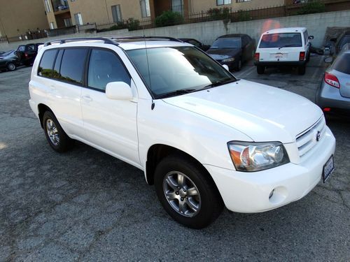2007 toyota highlander 4x4 all wheel drive clean title white low reserve