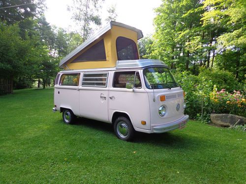 1977 vw westfalia bus, camper van 88,000 miles breast cancer awareness pink