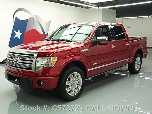 2011 ford f-150 platinum crew ecoboost rear cam 22k mi! texas direct auto