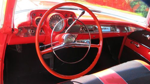 1957 Chevrolet Bel Air 2-Door Hardtop Frame-off Restoration Matador Red Beauty!, image 10