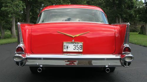 1957 Chevrolet Bel Air 2-Door Hardtop Frame-off Restoration Matador Red Beauty!, image 17