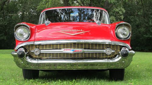1957 Chevrolet Bel Air 2-Door Hardtop Frame-off Restoration Matador Red Beauty!, image 20