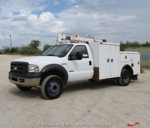 2005 ford f550 xl service mechanic utility truck stellar 5520 crane diesel a/c