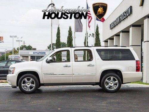 2012 chevrolet suburban ltz white dvd nav rear entertainment 20 wheels