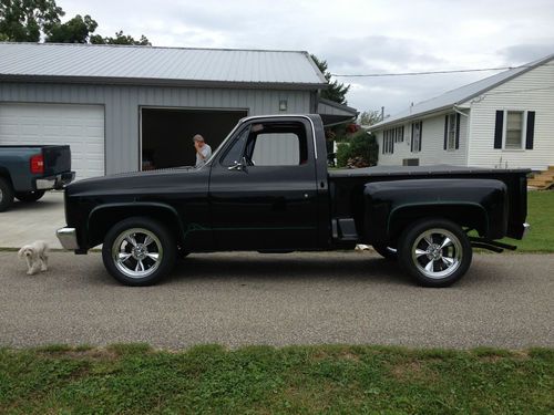 Black truck gmc chevy stepside 1983 c10