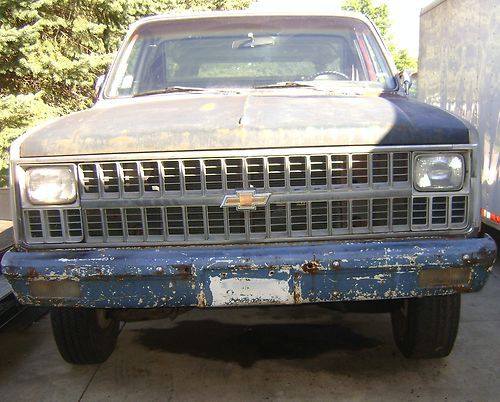 1981 gmc sierra 3500 pickup truck 2wd fleetside bed roller no engine/trans.