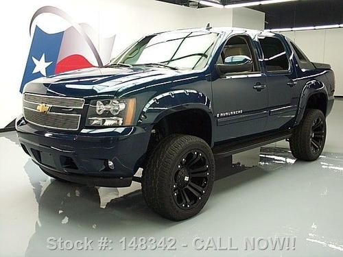 2007 chevy avalanche lt crew 4x4 lift leather 22's 70k texas direct auto