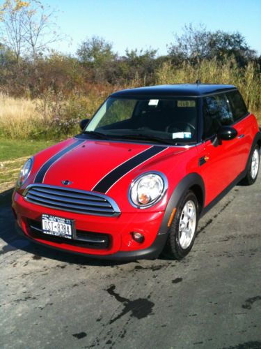 2012 mini cooper  hatch  red/black combo with cold weather pkg