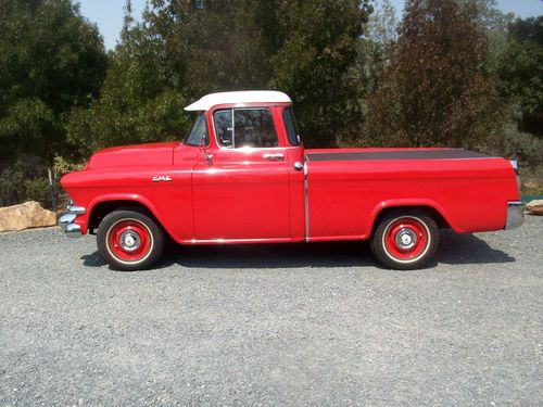 RARE! VINTAGE 1956 GMC TOWN & COUNTRY SUBURBAN CAMEO PICKUP TRUCK RUNS GREAT!, image 2