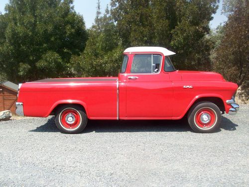 RARE! VINTAGE 1956 GMC TOWN & COUNTRY SUBURBAN CAMEO PICKUP TRUCK RUNS GREAT!, image 5