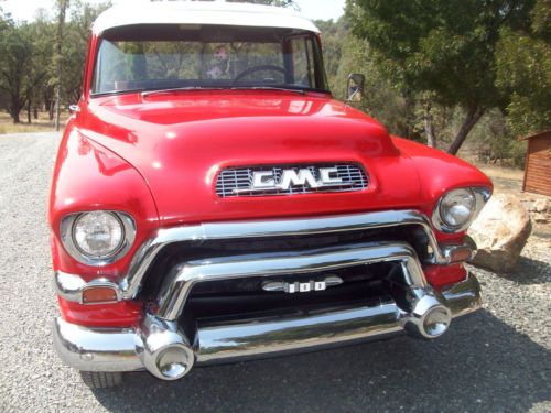 RARE! VINTAGE 1956 GMC TOWN & COUNTRY SUBURBAN CAMEO PICKUP TRUCK RUNS GREAT!, image 6