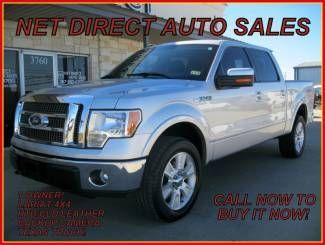 2010 lariat crew cab 4wd 4x4 htd leather 54k miles net direct auto texas