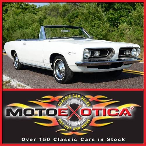 1967 plymouth barracuda, original build sheet, 273 commando v8, automatic, clean