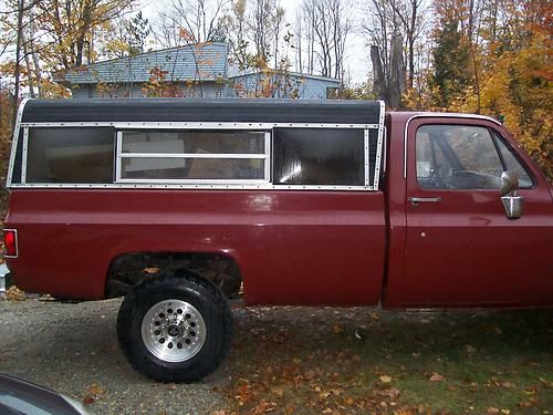 1977 chevy chevrolet custom deluxe 4wd c-20 pickup truck full size classic nice