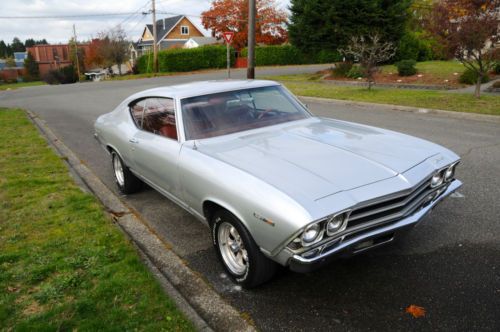 1969 chevelle malibu coupe, silver, 307, no reserve, great driver and project