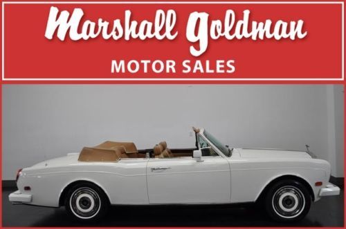 1987 rolls royce corniche ii white/tan major service done only 29,900 miles