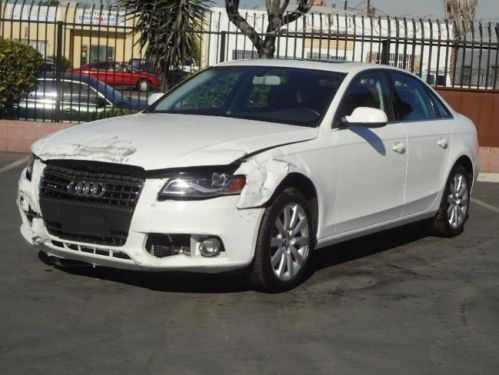 2012 audi a4 2.0t sedan quattro tiptronic damaged fixer runs! loaded economical!