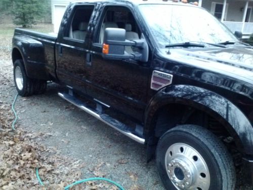 Black 2008 ford f-450 lariat edition super-duty diesel engine